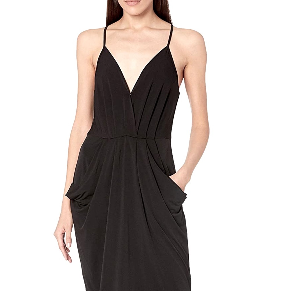 NWOT BCBGeneration Crossover Midi Dress in Black